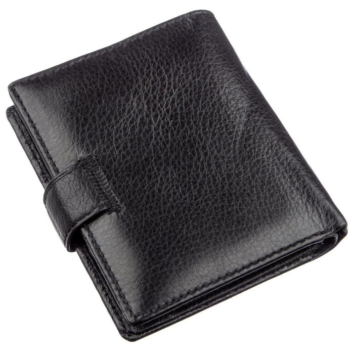 Небольшой кожаный кошелек для мужчин ST Leather 18832 Черный