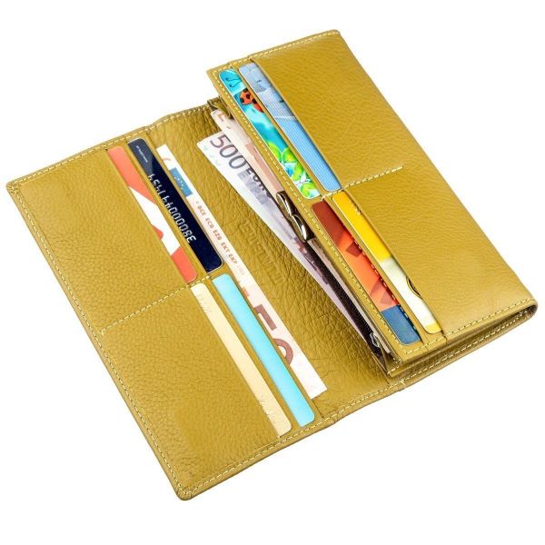 Классический кошелек для женщин на магните ST Leather 18871 Горчичный
