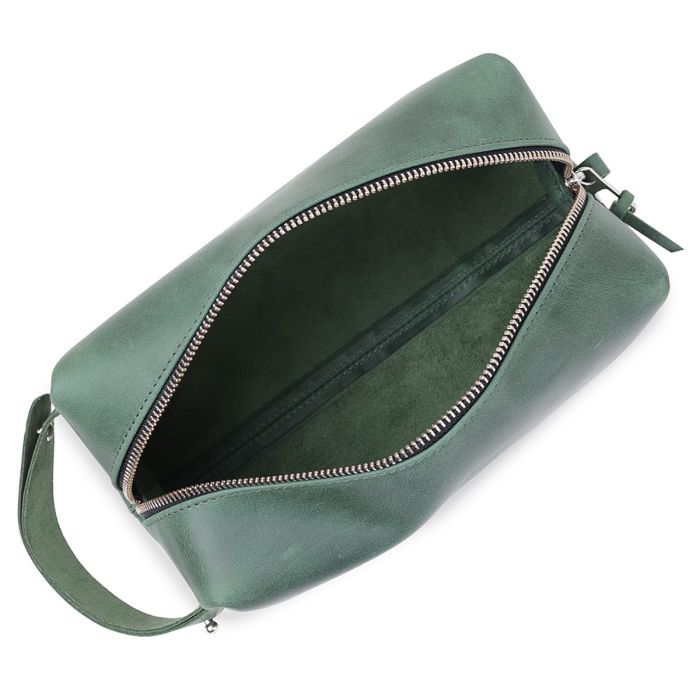 Кожаная косметичка унисекс GRANDE PELLE 11573 Зеленый