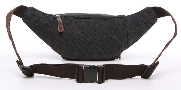 Сумка поясная текстильная Vintage 20085 Черная