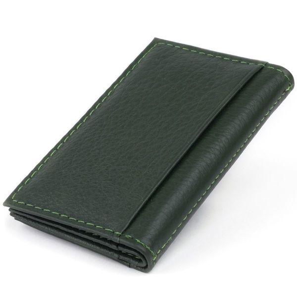 Визитница-книжка ST Leather 19215 Зеленая