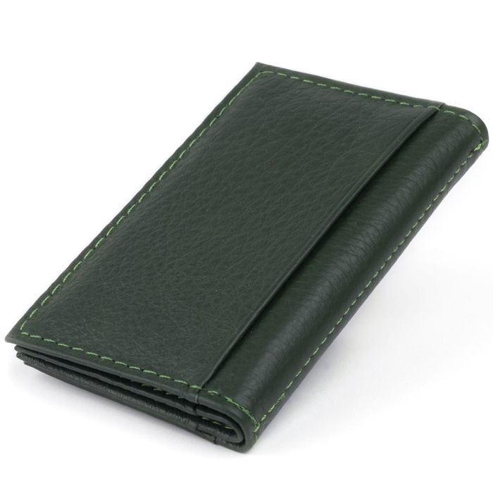 Визитница-книжка ST Leather 19215 Зеленая