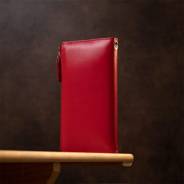 Яркий женский кошелек-клатч ST Leather 19374 Красный