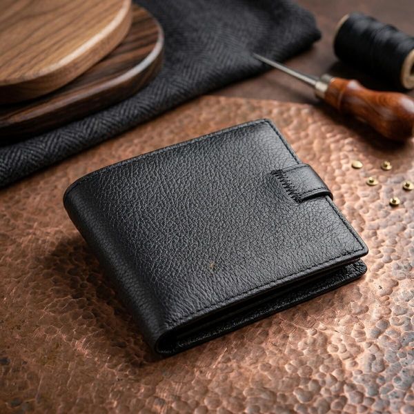 Мужской кошелек ST Leather 18339 (ST138) очень стильный Черный