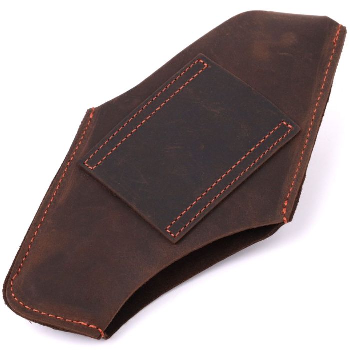 Оригинальный чехол для телефона из натуральной винтажной кожи Vintage sale_15058 Коричневый