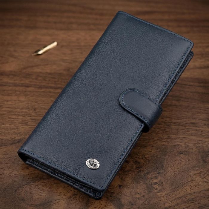 Мужской купюрник ST Leather 18365 (ST147) кожаный Синий