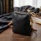 Удобная сумка трапеция для женщин из натуральной кожи Vintage 22269 Черная