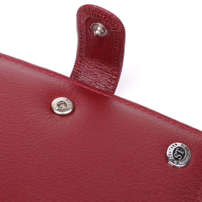 Стильная обложка на документы для женщин из натуральной кожи ST Leather 23117 Бордовый