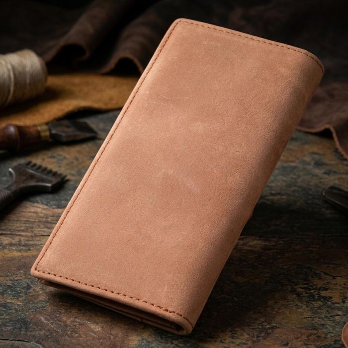 Кошелек унисекс в винтажной натуральной коже 22853 Vintage Рыжий