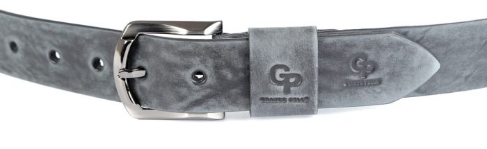 Элитный мужской кожаный ремень под джинсы GRANDE PELLE 00973