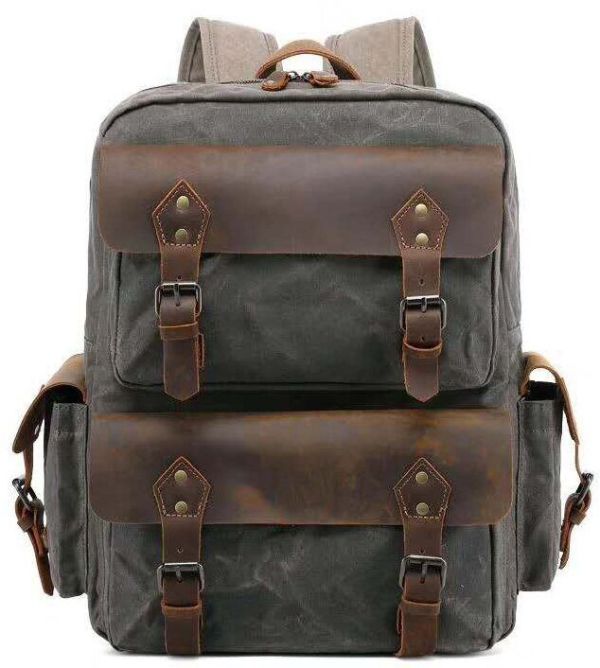Туристический рюкзак canvas Vintage 20107 Болотный