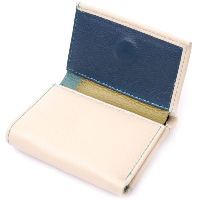 Стильный небольшой кошелек для модниц из натуральной кожи ST Leather 19506 Белый