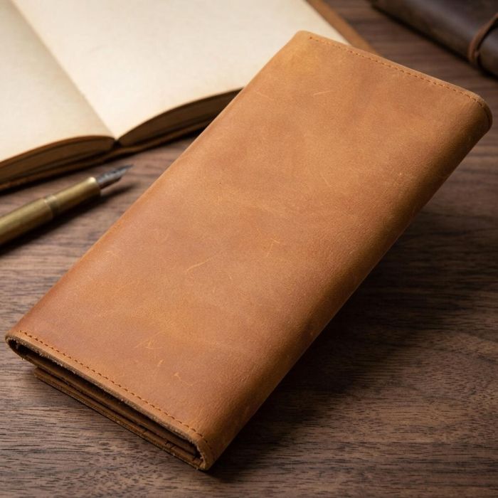 Портмоне в ретро стиле и матовой коже 14295 Vintage Рыжий