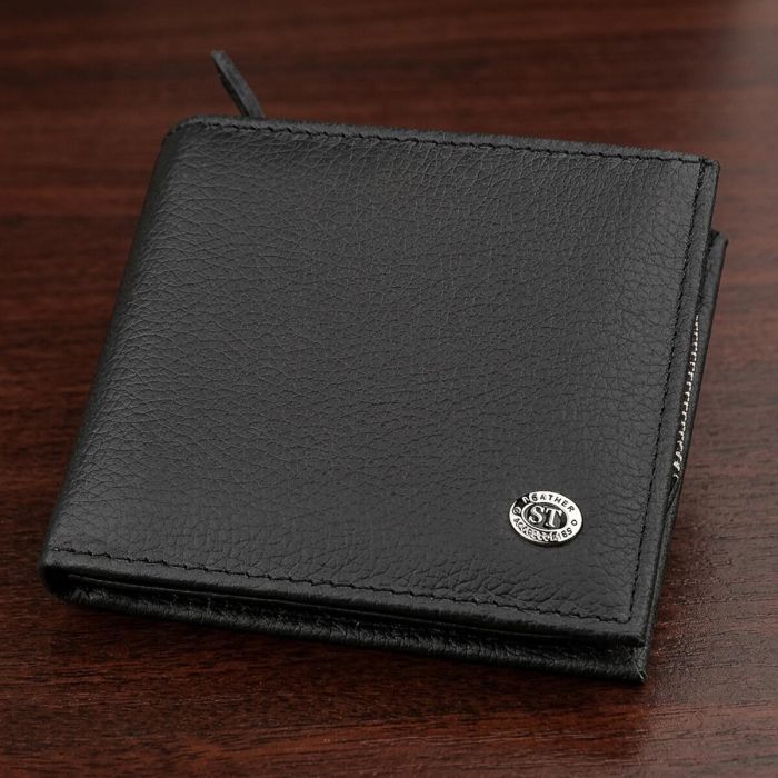 Мужской кошелек ST Leather 18343 (ST154) натуральная кожа Черный