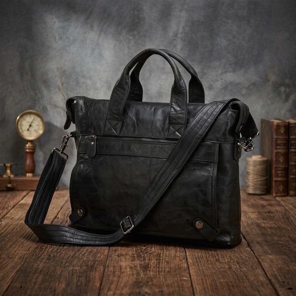 Сумка мужская Vintage 14067 с ручками Черная