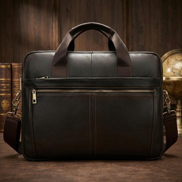 Сумка мужская под ноутбук Vintage 14670 Коричневая