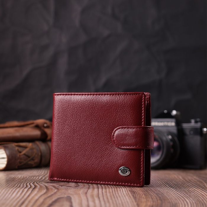 Женский практичный бумажник из натуральной кожи ST Leather 22554 Бордовый
