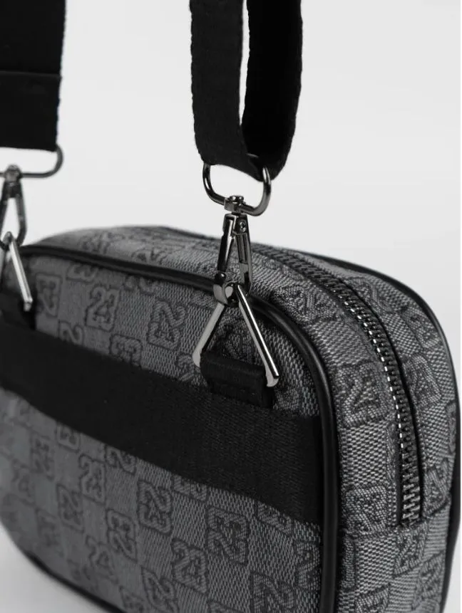 Сумка через плече Jordan Monogram Mini месенджер сірий/чорний