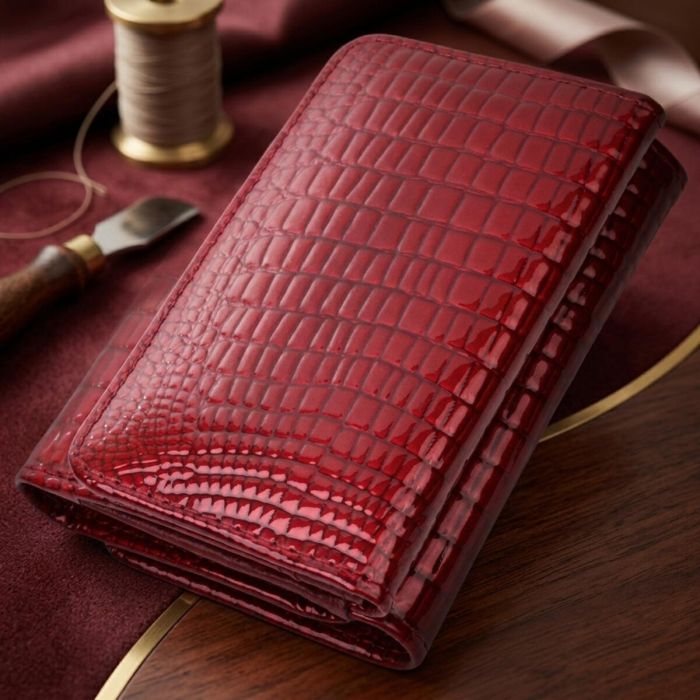 Стильный женский фактурный кошелек из натуральной кожи ST Leather 22731 Красный