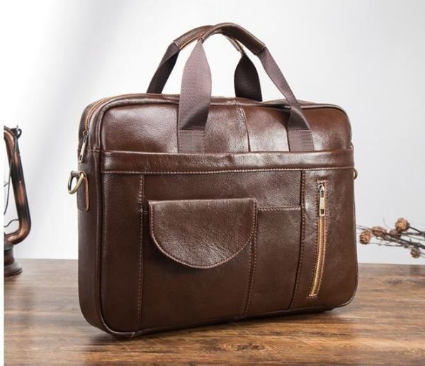 Сумка мужская под ноутбук Vintage 14882 Коричневая