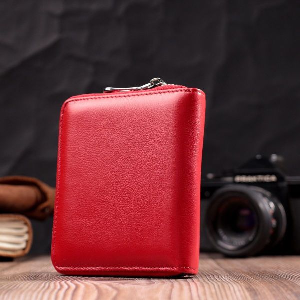 Симпатичный женский кошелек из натуральной кожи ST Leather 22448 Красный