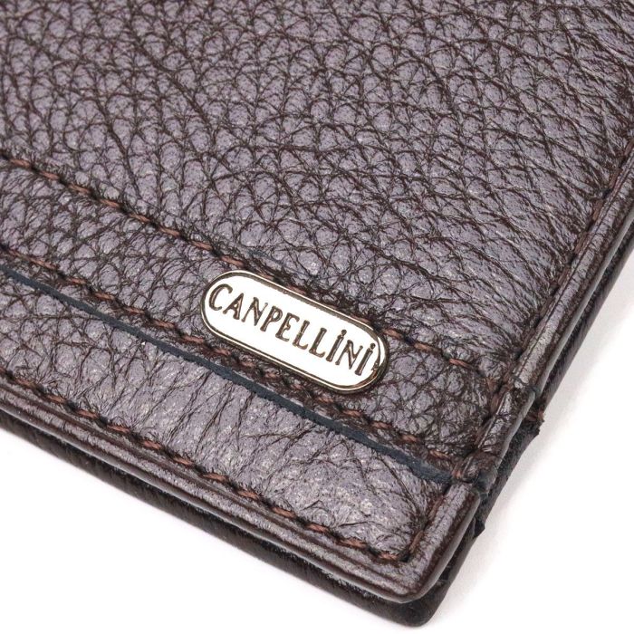 Надежный зажим из натуральной зернистой кожи CANPELLINI 21517 Коричневый