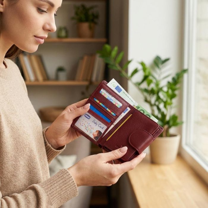 Женский кошелек вертикального типа из натуральной кожи ST Leather 22452 Бордовый