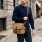Функциональная мужская сумка с клапаном из текстиля 21249 Vintage Коричневая
