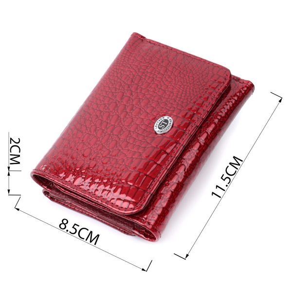 Стильный женский фактурный кошелек из натуральной кожи ST Leather 22731 Красный