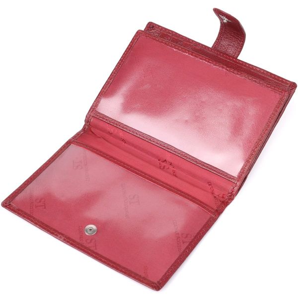 Стильная обложка на документы для женщин из натуральной кожи ST Leather 23117 Бордовый