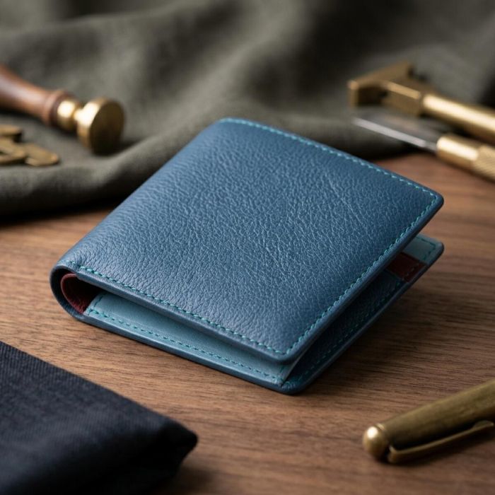 Стильный женский кошелек среднего размера из натуральной кожи ST Leather 19497 Бирюзовый