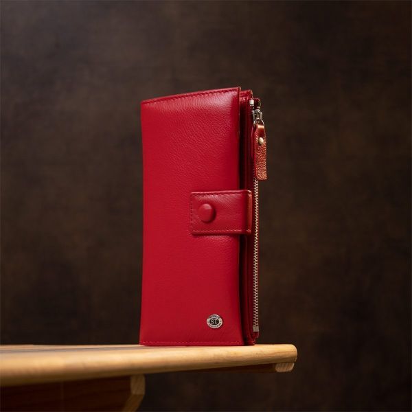 Яркий женский кошелек-клатч ST Leather 19374 Красный
