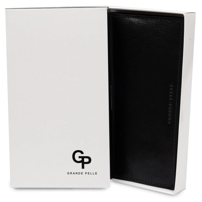 Оригинальное кожаное портмоне унисекс GRANDE PELLE 11513 Черный