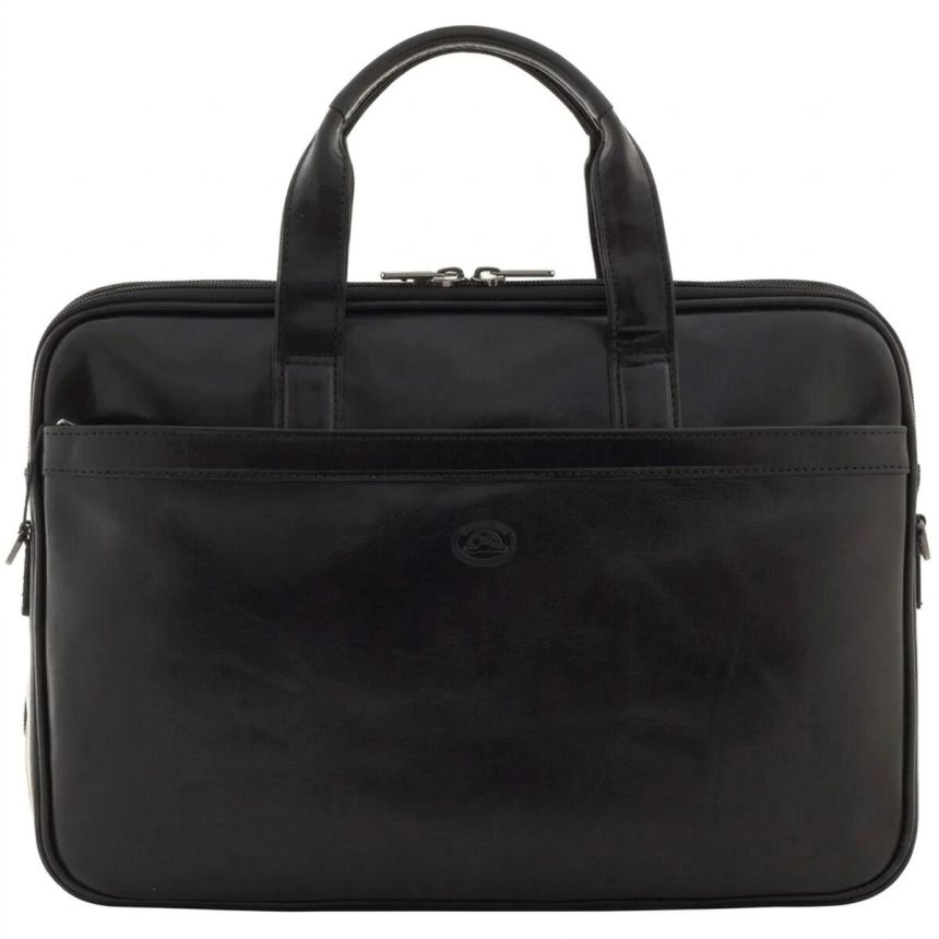 Чоловічий портфель з натуральної шкіри Tony Perotti Italico 7044-40 nero (90641) Чорний