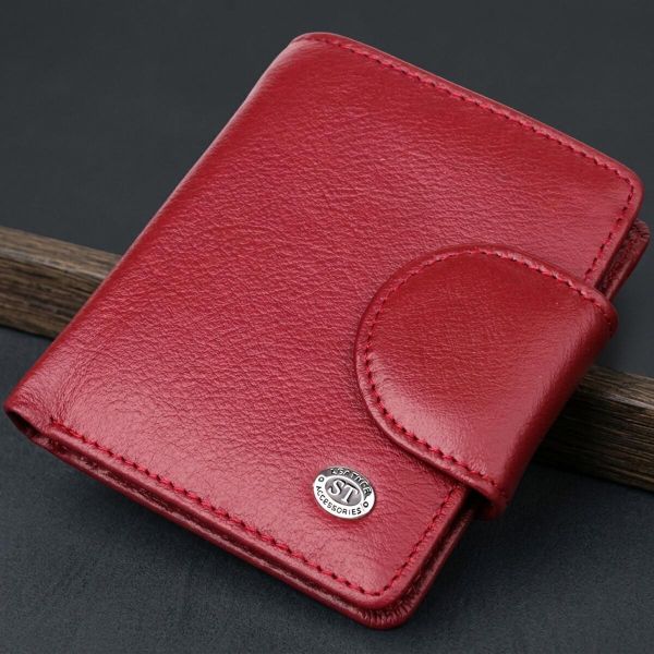 Жіночий гаманець вертикального формату з натуральної шкіри ST Leather 23071 Бордовий