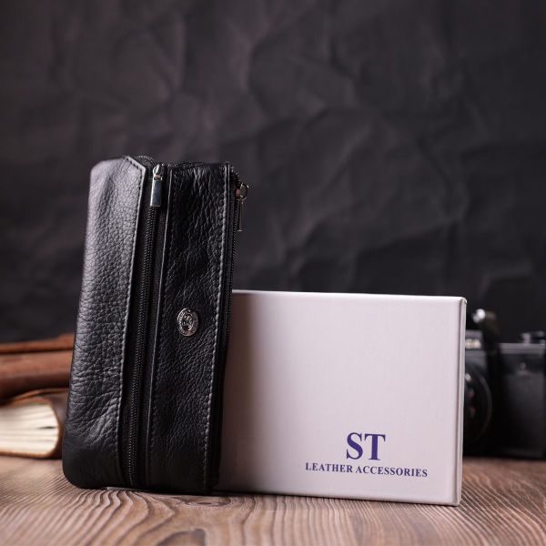 Универсальная ключница из натуральной кожи ST Leather 22511 Черный