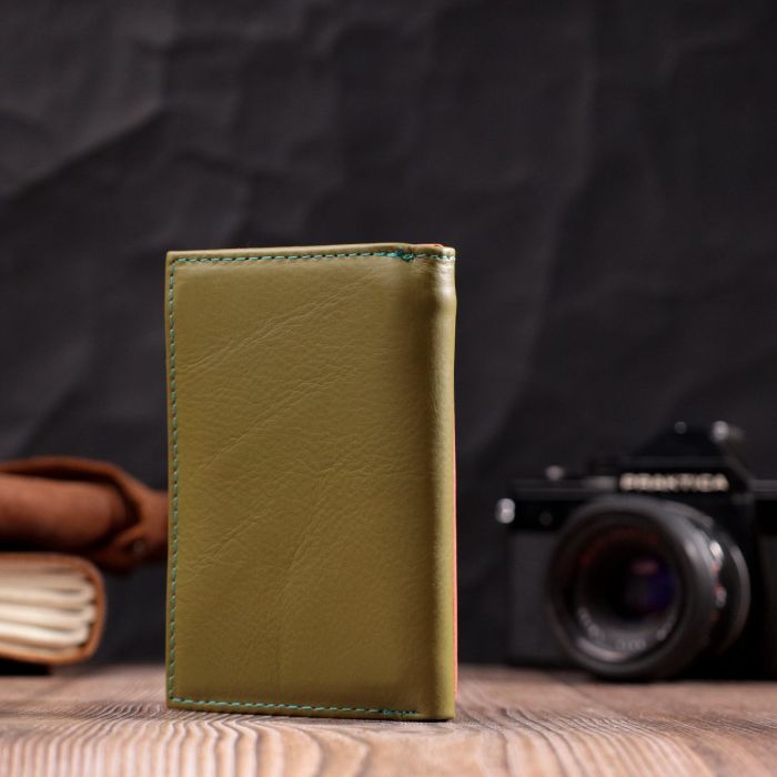 Модный женский кошелек из качественной натуральной кожи ST Leather 19464 Разноцветный