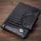 Кошелек для женщин среднего размера из натуральной лакированной кожи ST Leather 22686 Черный