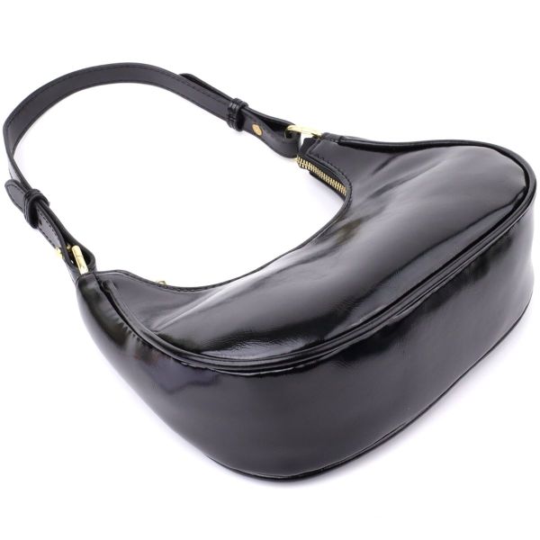 Лакированная женская сумка на плечо из экокожи Vintage sale_15150 Черный