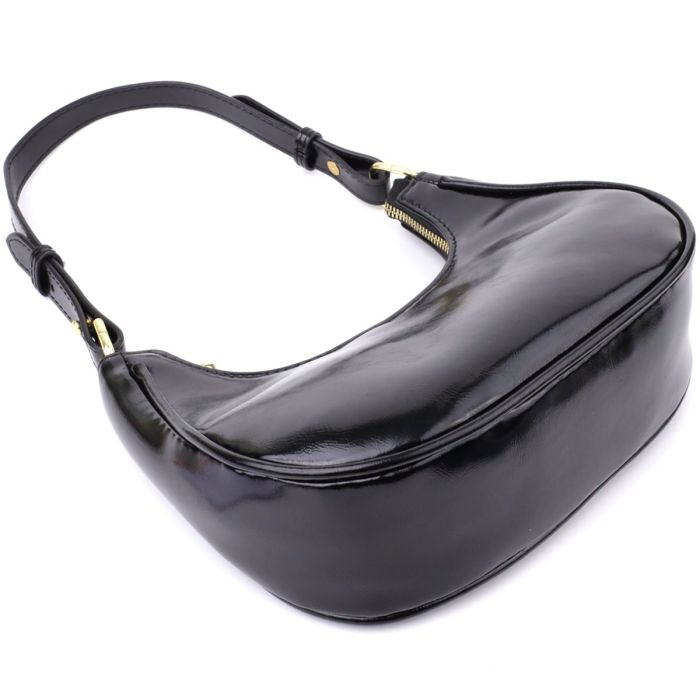 Лакированная женская сумка на плечо из экокожи Vintage sale_15150 Черный