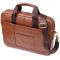 Мужской деловой портфель из натуральной кожи Vintage 23038 Коричневый
