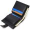 Модный мужской бумажник из натуральной гладкой кожи CANPELLINI 21727 Черный