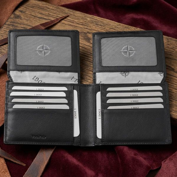 Чоловіче портмоне Tony Perotti з натуральної шкіри Cortina 5068 nero (90120) Чорне