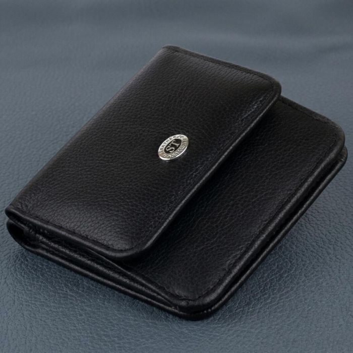 Маленький кошелек на кнопке женский ST Leather 19232 Черный