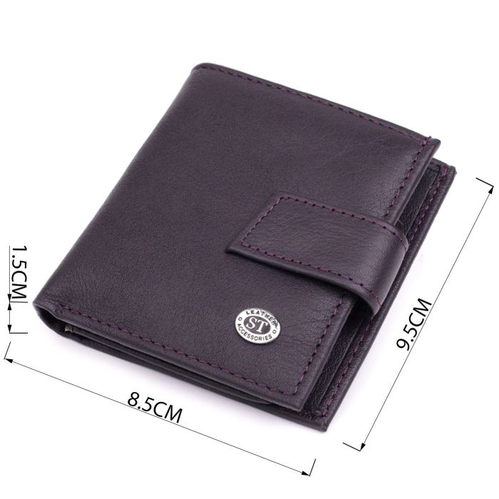 Компактный женский кошелек из натуральной кожи ST Leather 22855 Коричневый