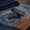 Мужской джинсовый ремень Tony Perotti из натуральной кожи 645/40 BLU (90004) Темно-синий