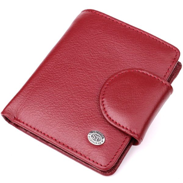 Жіночий гаманець вертикального формату з натуральної шкіри ST Leather 23071 Бордовий