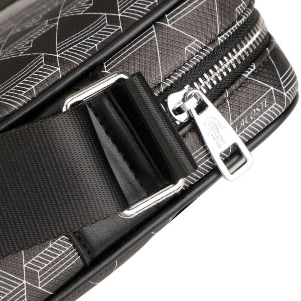 Сумка через плече Lacoste Monogram чорний