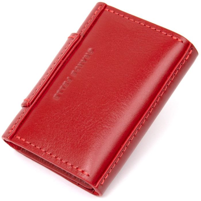 Кожаная визитница GRANDE PELLE 11412 Красный