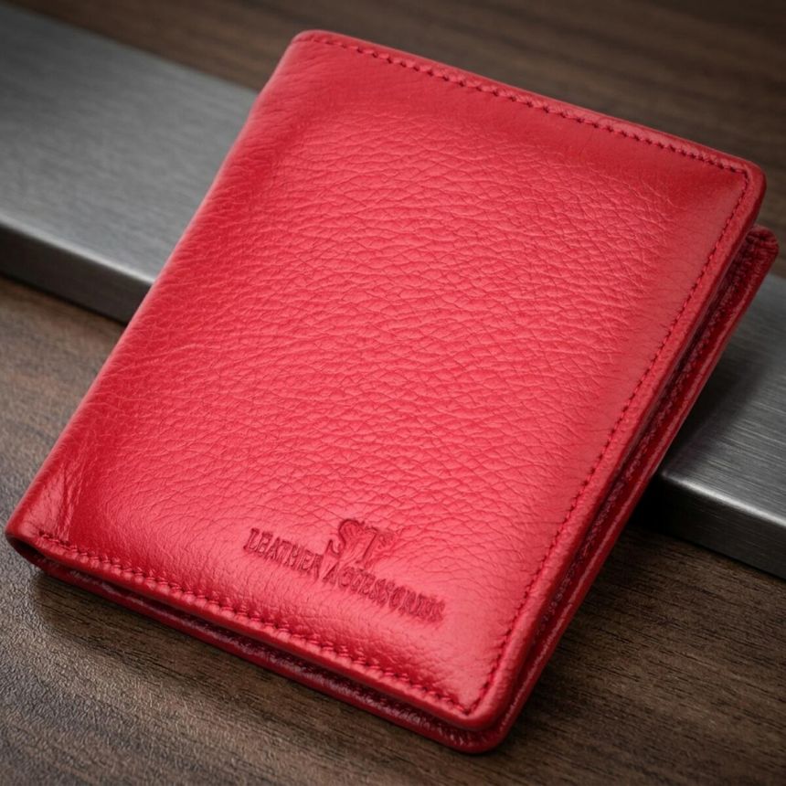 Яркий женский кошелек из натуральной кожи ST Leather 19465 Красный